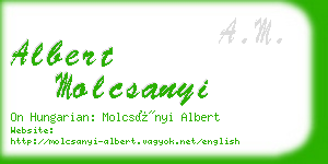 albert molcsanyi business card